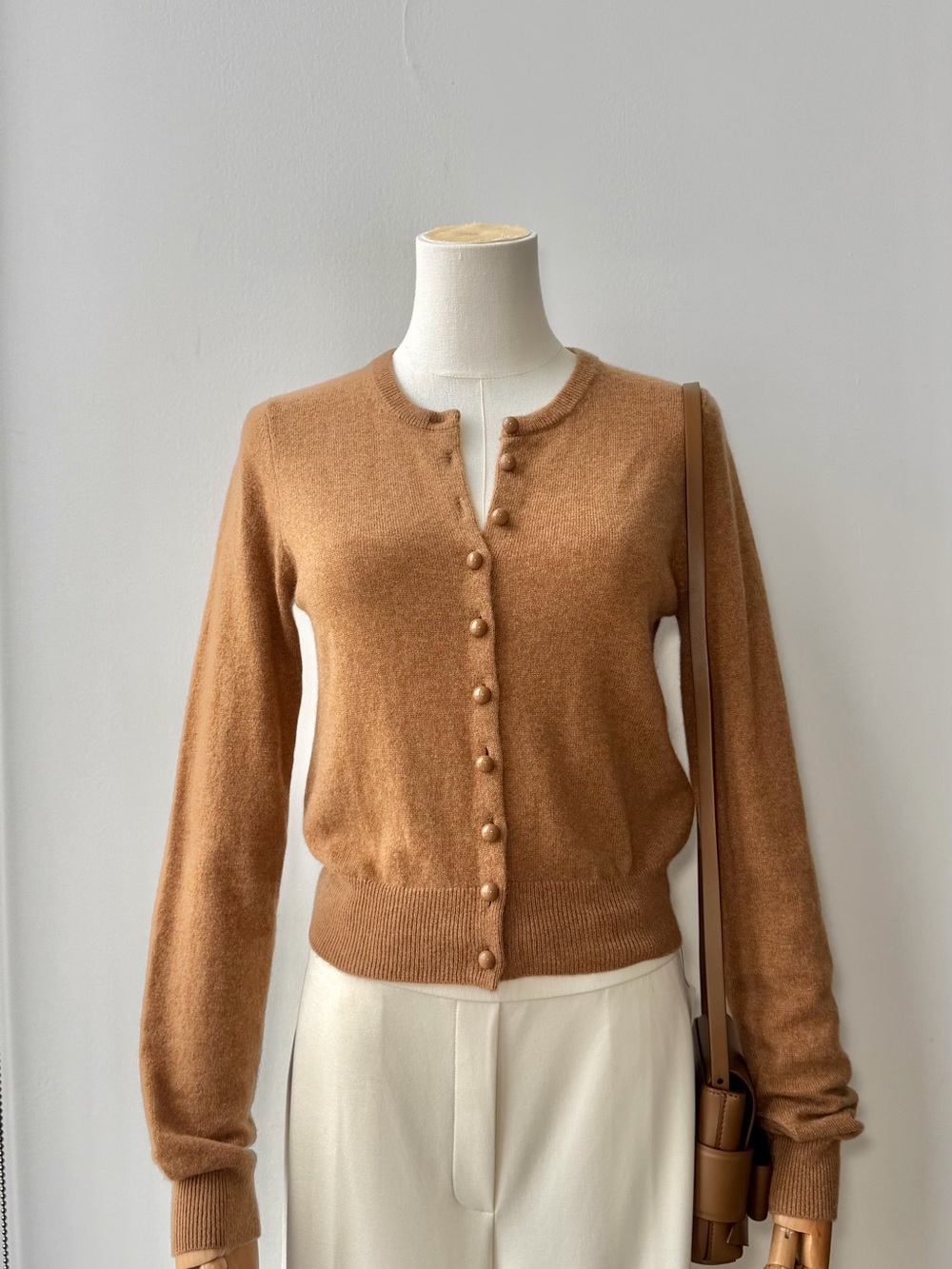 Reformation Caspia Cashmere Cropped Cardigan